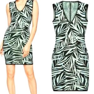 BCBGMAXAZRIA "Gari" green/blue/black Knit bodycon dress NWT Orig. $336 sz S